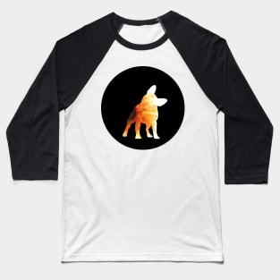 French Bulldog - Sunflower Silhouette Baseball T-Shirt